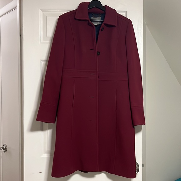 J. Crew Burgundy Red Lady Day Pea Coat Jacket 10 - Picture 11 of 13
